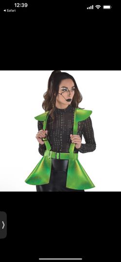 Green Cyberpunk Body Harness Halloween Adult Costume