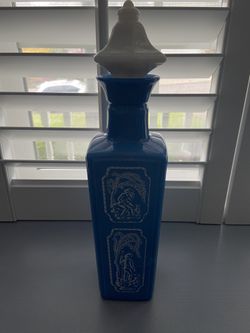 Vintage Jim Beam Milk Glass Decanter 