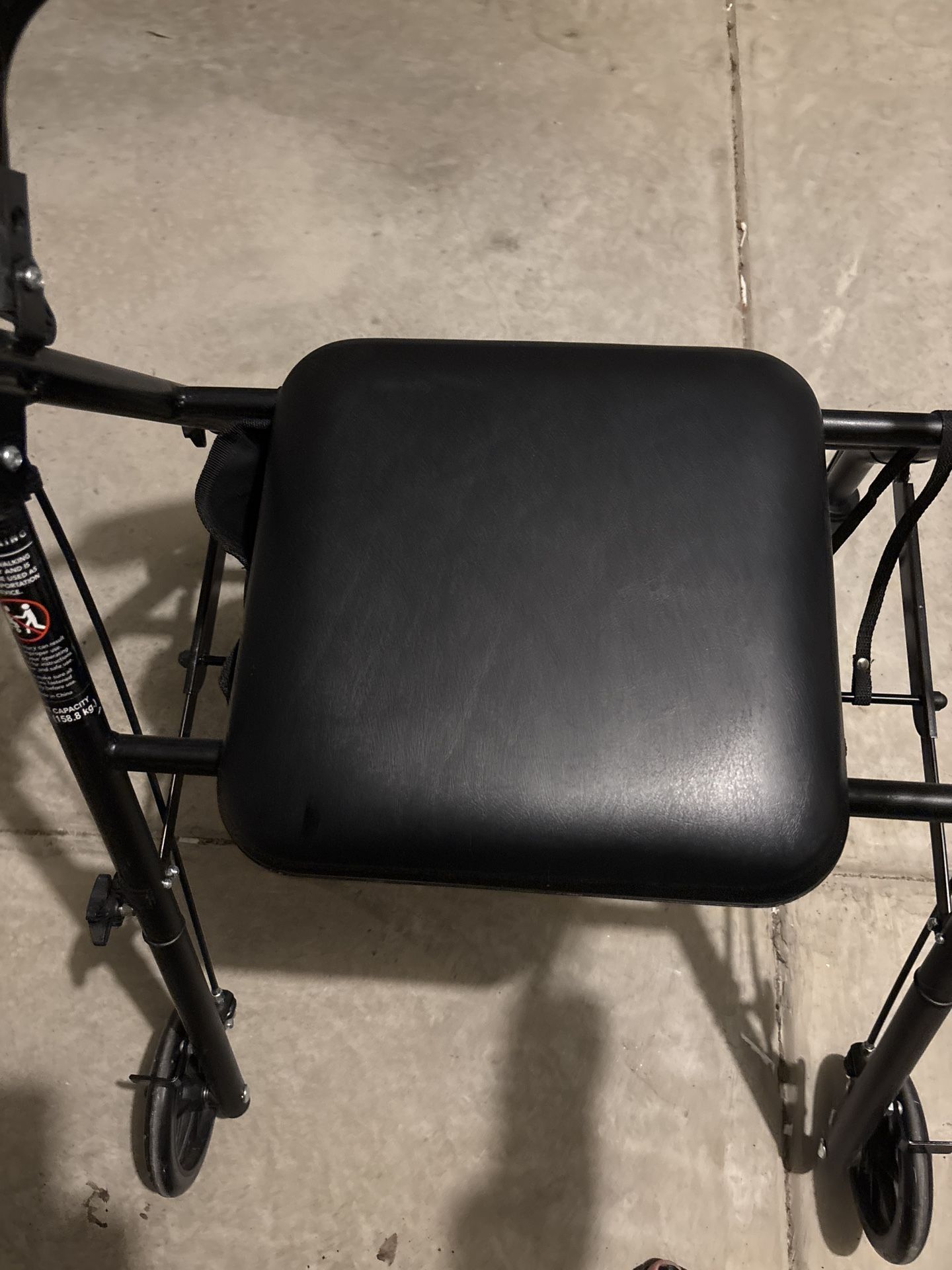 Black Walker With Comfortable Seat & Storage