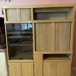 Really Nice Wall Unit With Glass Doors Lots Of Isabel Cubbies And Lighting.  