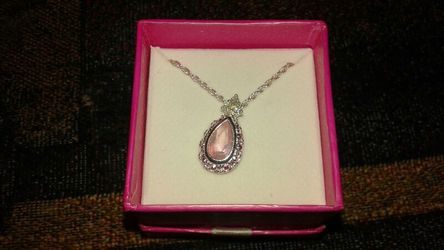 Pink gemstone necklace