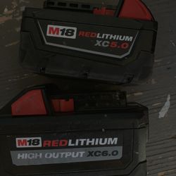 Milwuakee Batteries 
