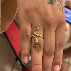 10k Gold Snake Ring Size 6 Women Ring 