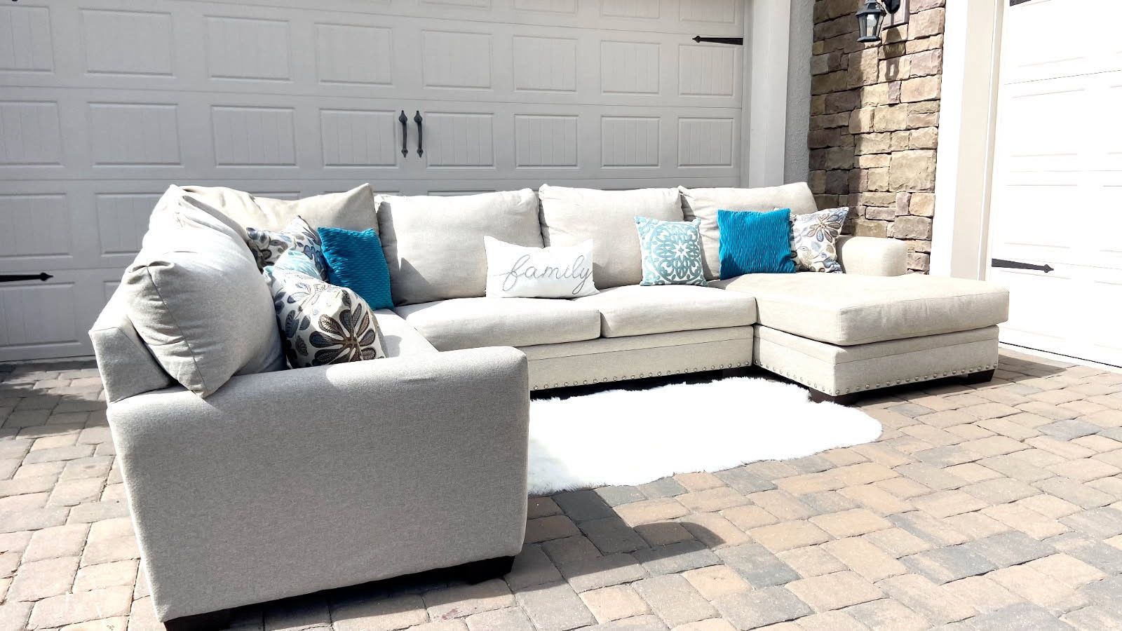 Beautiful Beige Sectional Couch