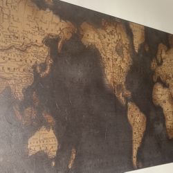 3x2ft “vintage” Map Painting Wall Art 