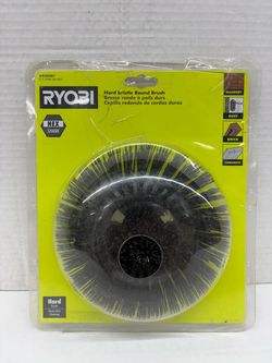 RYOBI Hard Bristle Round Brush with Hex Shank Compatibility