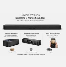 Bowers & Wilkins Panorama 3 Dolby Soundbar 3.1 WiFi Bluetooth 400w