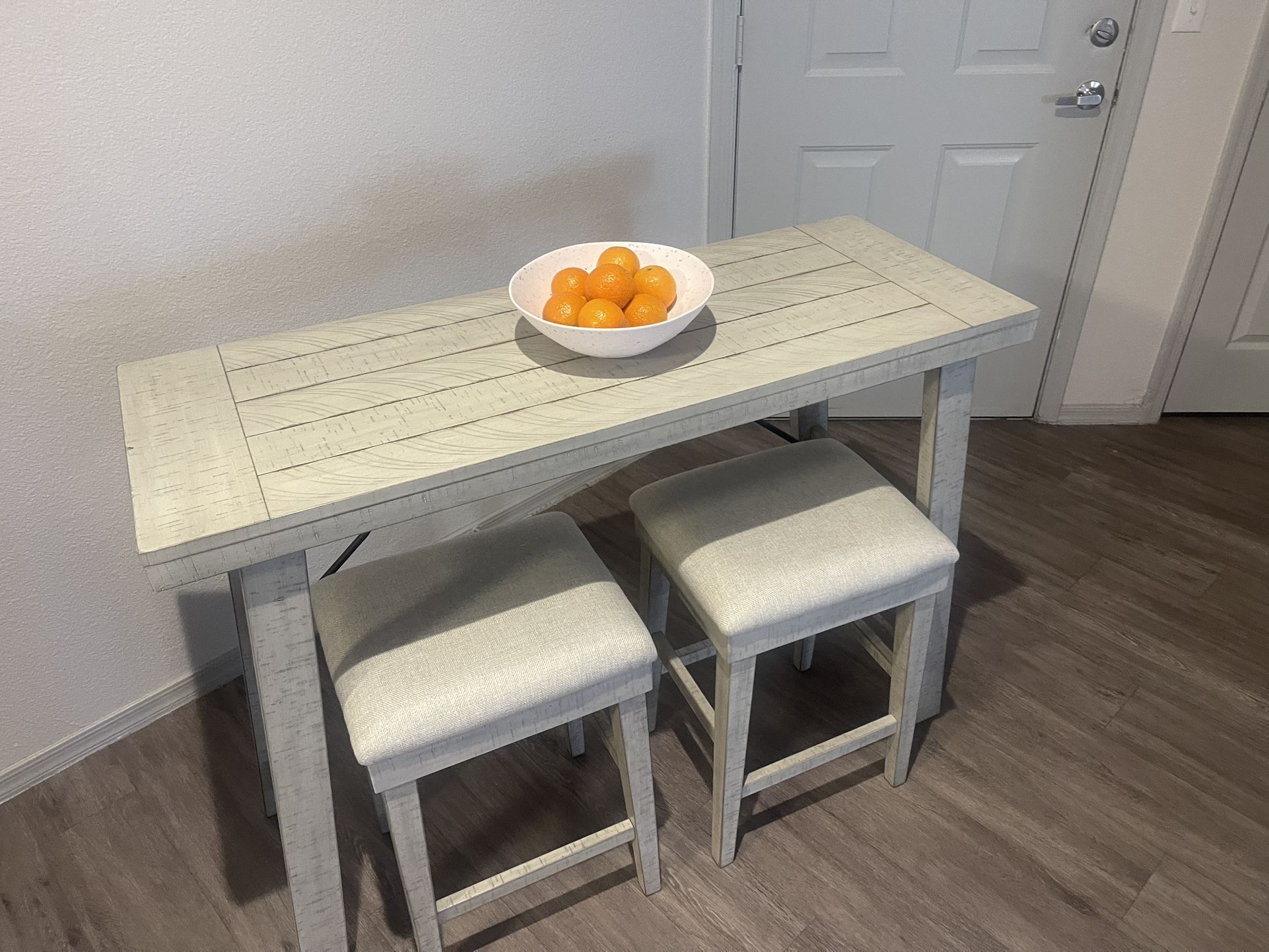 Counter Height Three Piece Bistro Table Set