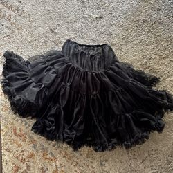 Chasing fireflies black layered Tulle Skirt Kids Size 8-10