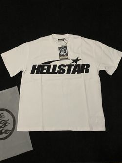 Hellstar Classic Gel Print T-Shirt ‘White & Black’