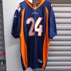 Reebok Authentic Denver Broncos Champ Bailey Jersey  Size 54 New 