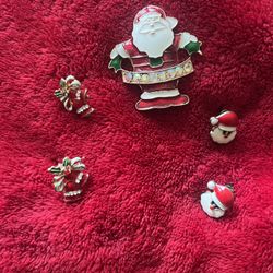 Pin Christmas And 2 Earrings