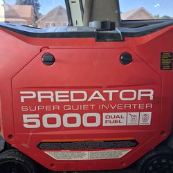 Preditor 5000 super quiet inverter generator duel fuel