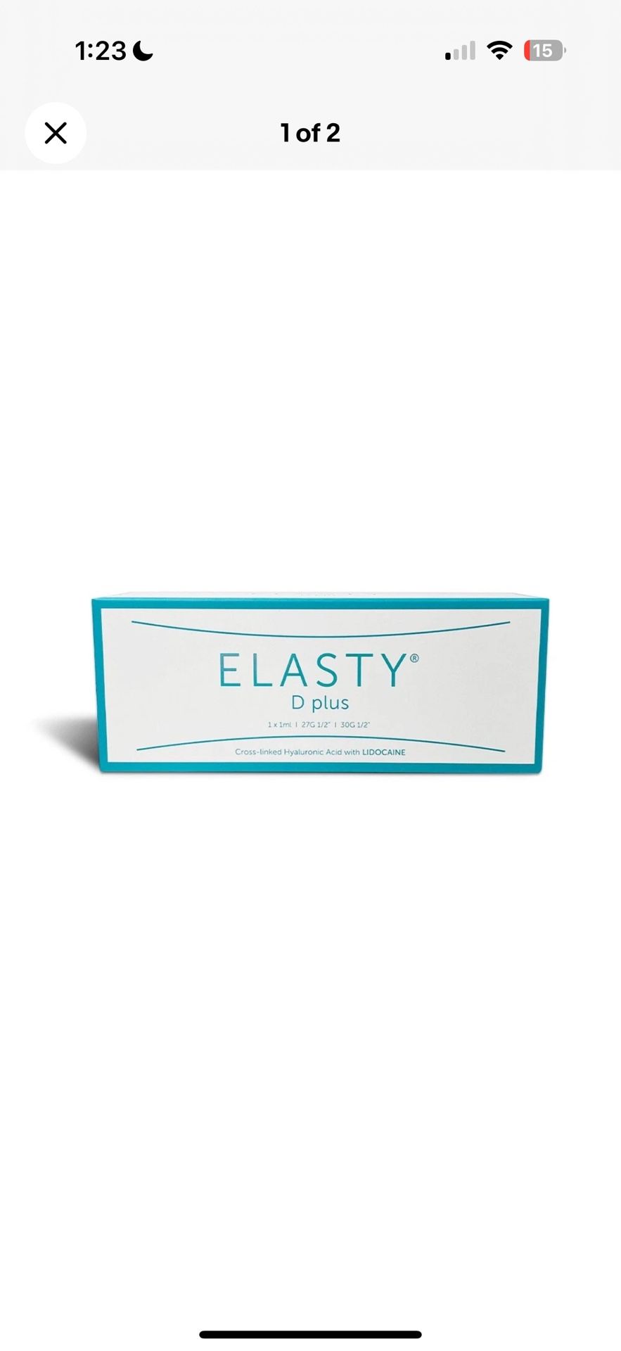 Elasty D Plus 1 ML, Hyaluronic Acid, Lip Plump & Wrinkles