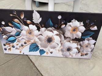 Floral canvas painting