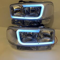Refurbished 99-06 gmc sierra chrome clear headlights