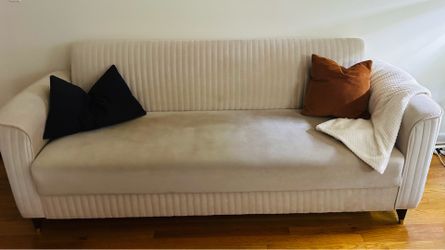 Modern White Couch/Sofa with Storage