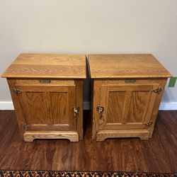 Solid Oak Side Tables
