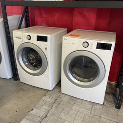 New LG ThinQ Front Load Washer & Gas Dryer 
