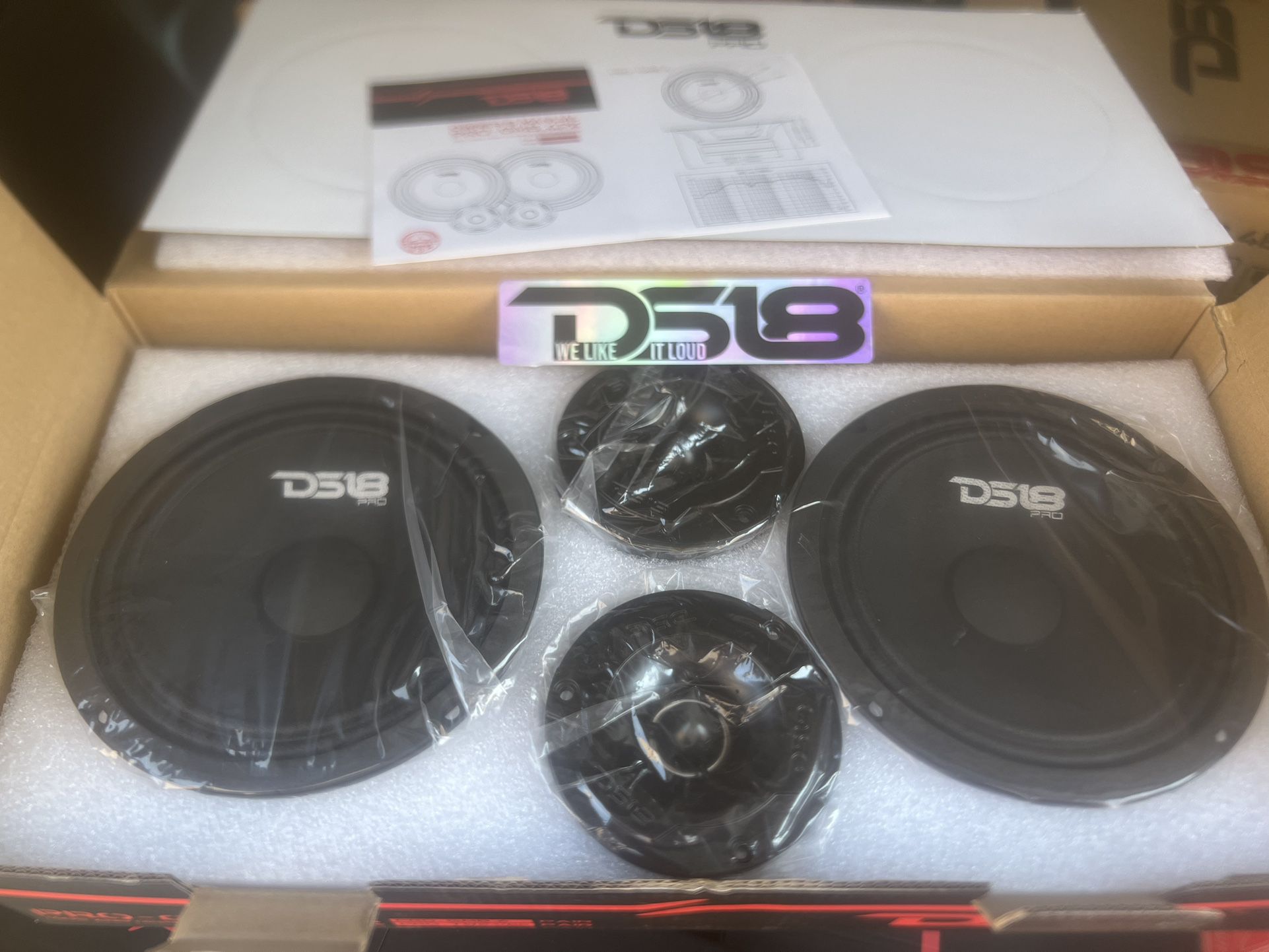 DS18 PRO-GM6.4PK BRAND NEW 6.5” MIDRANGE AND BULLET TWEETER PACKAGE