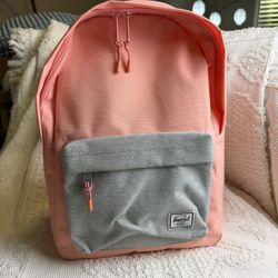 Herschel Supply Co Classic Mid Volume Backpack Peach Light Grey NWT