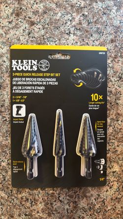 Klein tools 3 piece quick release step bit set