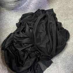 Glittery black lining fabric