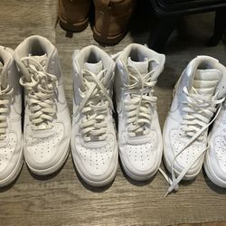 High top Nike Air Force 1 bundle sizes 11.5, 11.5, and 8.5