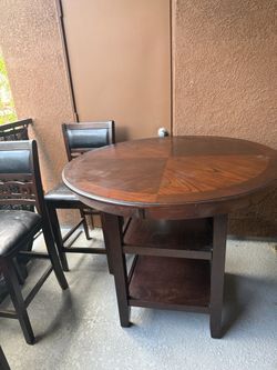 5-Piece Counter Height Dining Table Set – 4 Chairs