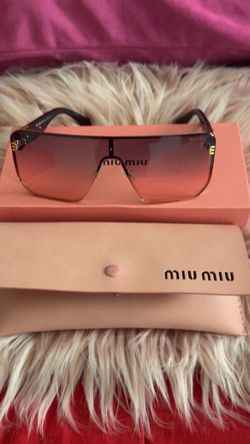 Miu Miu Shield Sunglasses with Case