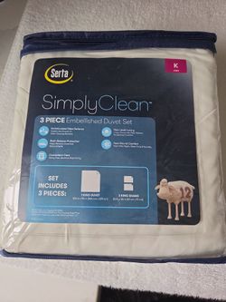 Serta 3 piece Embellished Duvet Set