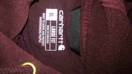 Carhartt wine hoodie pull over size xl loose fit