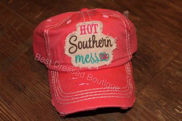 Hot southern mess pink boutique hat