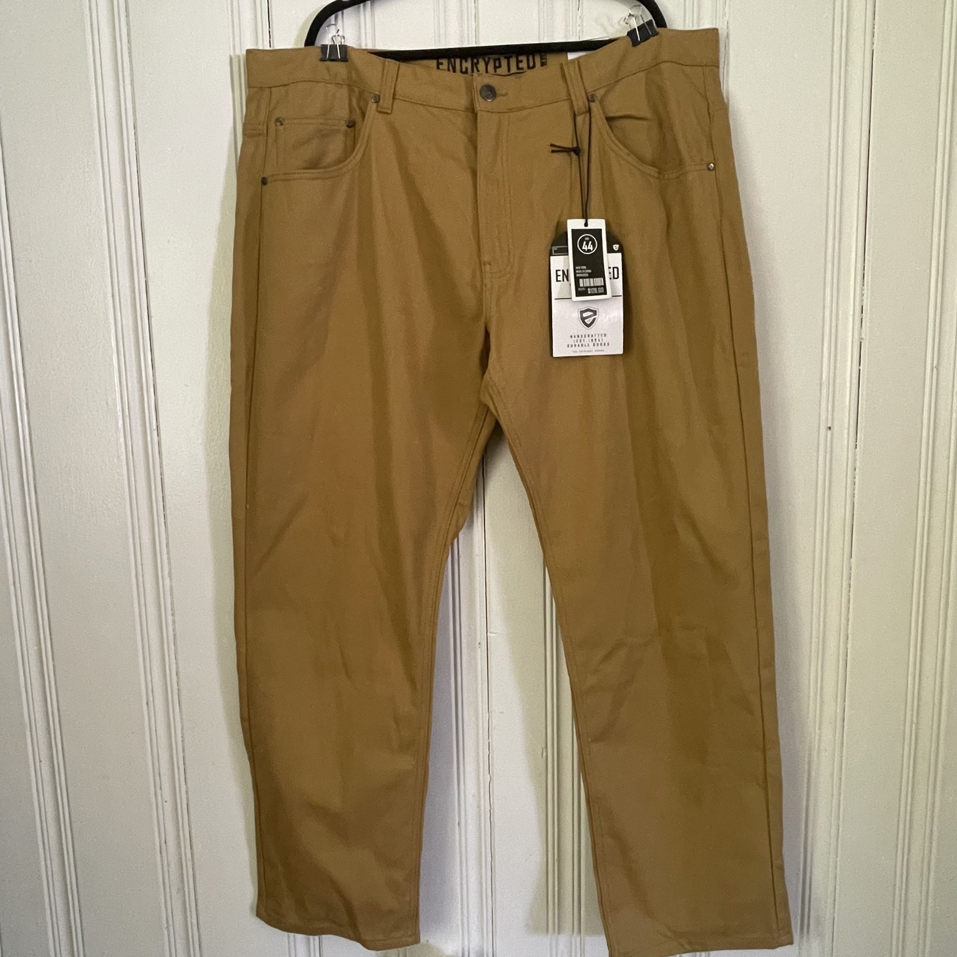 Encrypted Supply Company Men’s Yellow Mustard Classic Fit Denim Pants Sz 44 NWT