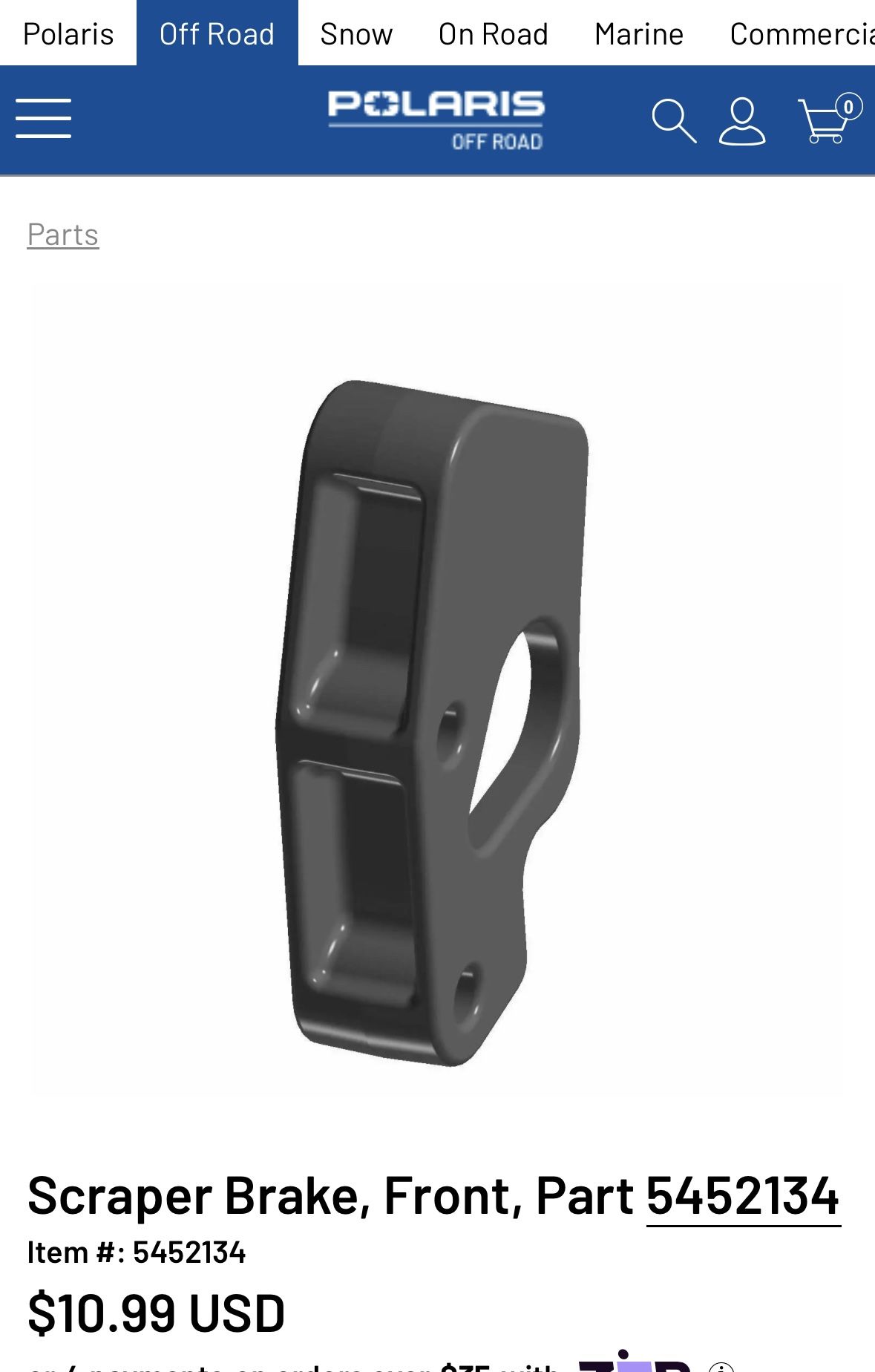 Polaris Brake Scrapper Replacement Parts