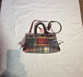 Dooney &Bourke Plaid Medium Tassel Tote