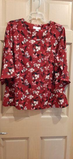 Christopher Banks red floral-print blouse-New