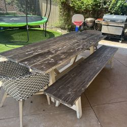 Outdoor Table And Bench