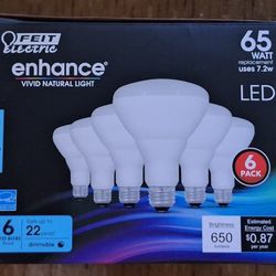 Feit BR30 LED Light Bulb 5000K Daylight, 65W Equivalent Box of 5