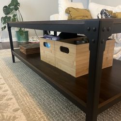 Wood & Metal Coffee Table