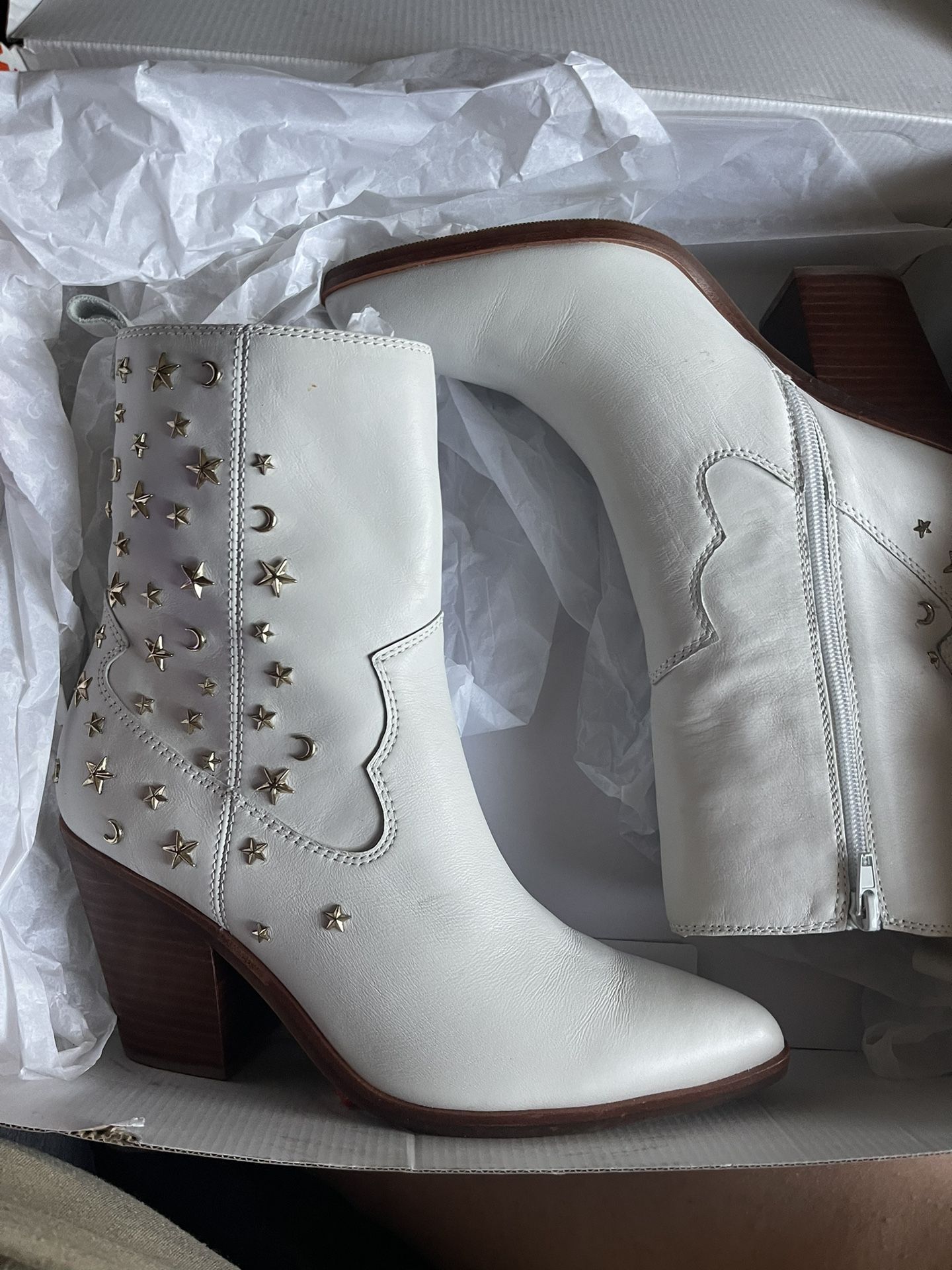 Aldo Tezza White Cow Boy Boots