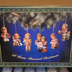 VINTAGE Porcelain Berta Hummel Christmas Tree Ornaments ~ 36 Piece Boxed Set