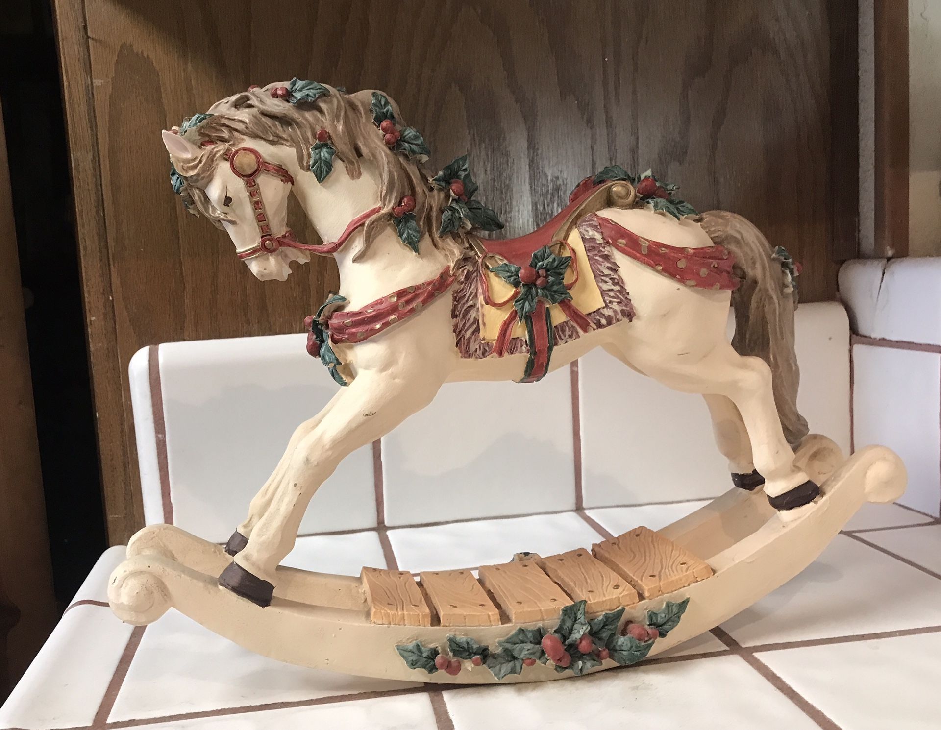 Large Ceramic Rocking Horse 16”x12”x4”