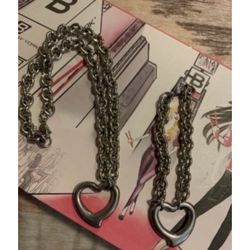 heart bracelet and necklace set