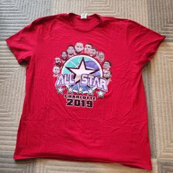 2019 NBA All Star Charlotte Spirit OF America Red T-Shirt Shirt Size 2XL