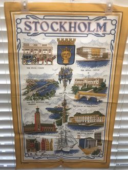 A fabric banner 29 1/2 X18 1/2 Stockholm
