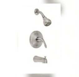 Glacier Bay Builders Single Handle 1-Spray Tub and Shower Faucet 1.8 GPM in Brushed Nickel (Valve Included)