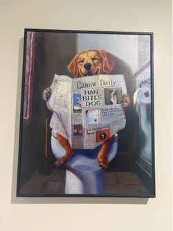Dog bathroom wall art