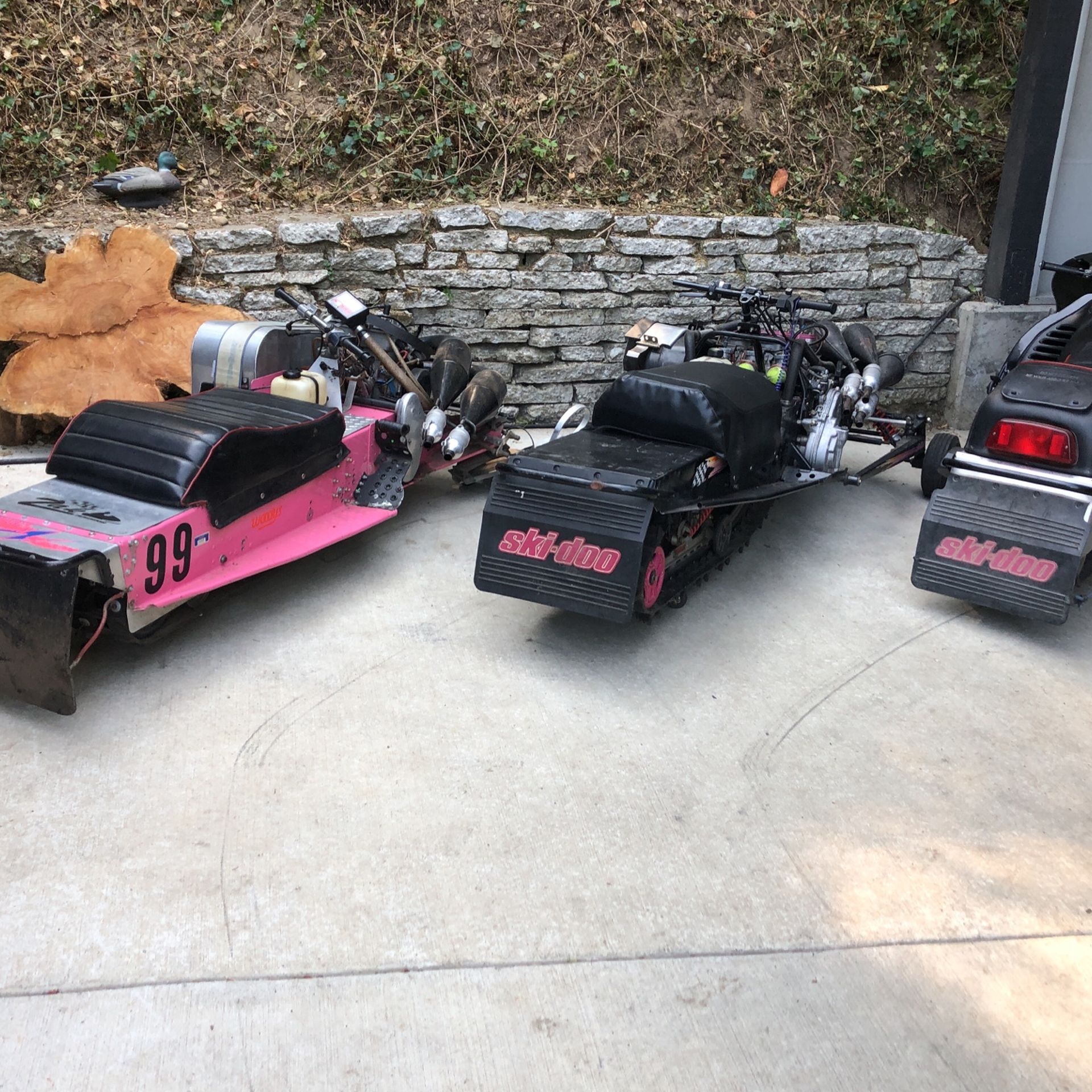 Snowmobile Grass drag Sleds