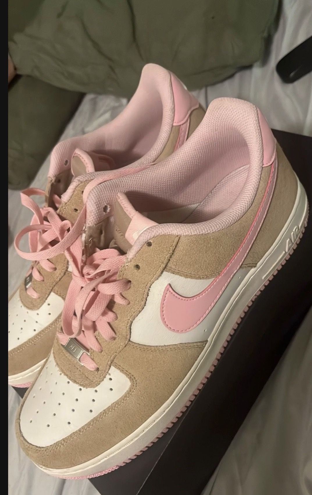 Nike Air Force 1 Pink And Khaki Size 12